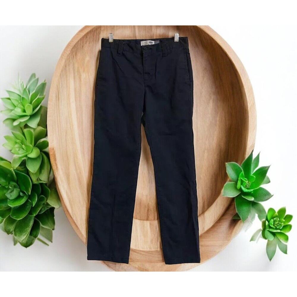 Old Navy blue school uniform style skinny slacks Chinos Boys Size 12